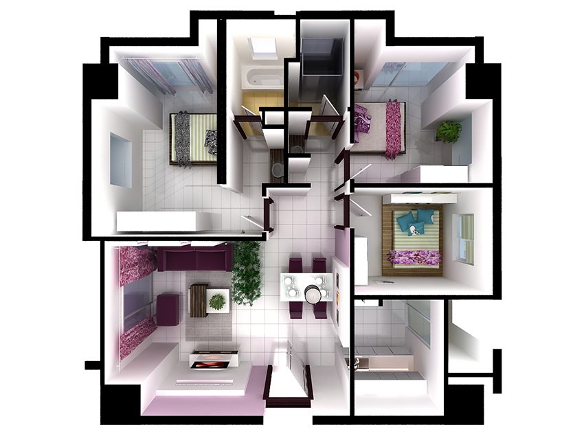 Thiết kế thi công nội thất căn hộ - Công Ty TNHH Một Thành Viên Kiến Trúc Và Nội Thất Kiến Phúc Gia
